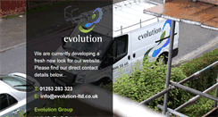Desktop Screenshot of evolution-ltd.co.uk