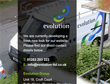 Tablet Screenshot of evolution-ltd.co.uk